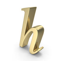 Alphabet Time's Roman Italic Small Gold H PNG & PSD Images