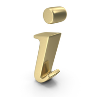 Alphabet Time's Roman Italic Small Gold I PNG & PSD Images