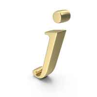 Alphabet Time's Roman Italic Small Gold J PNG & PSD Images