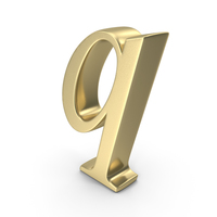 Alphabet Time's  Roman Italic Small Gold Q PNG & PSD Images