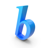 Alphabet Time's  Roman Italic Small Blue B PNG & PSD Images