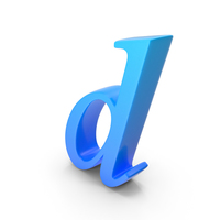 Alphabet Time's  Roman Italic Small Blue D PNG & PSD Images