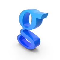 Alphabet Time's  Roman Italic Small Blue G PNG & PSD Images