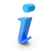 Alphabet Time's  Roman Italic Small Blue I PNG & PSD Images