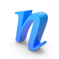 Alphabet Time's  Roman Italic Small Blue N PNG & PSD Images