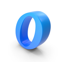 Alphabet Time's  Roman Italic Small Blue O PNG & PSD Images