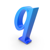 Alphabet Time's  Roman Italic Small Blue Q PNG & PSD Images