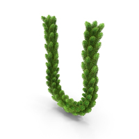English Letter U Christmas Garland PNG & PSD Images