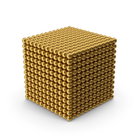 Gold Ball Cube PNG & PSD Images