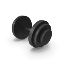 3d Icon Dumbbell Black PNG & PSD Images