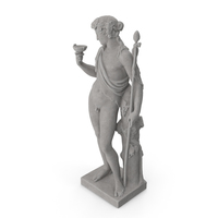 Dionysus Bacchus Stone Statue PNG & PSD Images