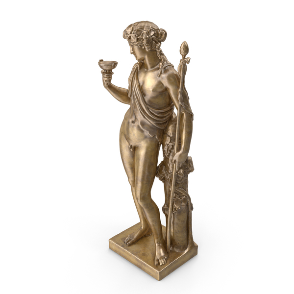 Dionysus Bacchus Bronze Statue PNG & PSD Images