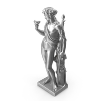 Dionysus Bacchus Metal Statue PNG & PSD Images