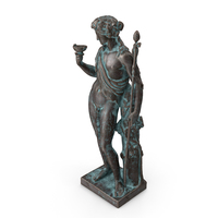 Dionysus Bacchus Bronze Outdoor Statue PNG & PSD Images