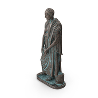 Demosthenes Bronze Outdoor Statue PNG & PSD Images