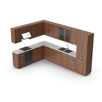 Kitchen Cabinets Dark Wood PNG & PSD Images