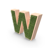 Grass Letter W PNG & PSD Images