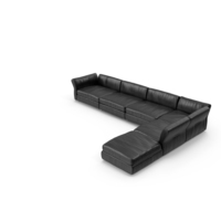 Black Leather Sofa PNG & PSD Images