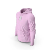 Male Standard Hoodie Worn With Tag Pink PNG & PSD Images