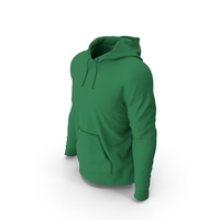 Male Standard Hoodie Worn Green PNG & PSD Images