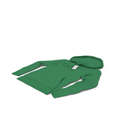 Male Standard Hoodie Laying With Tag Green PNG & PSD Images