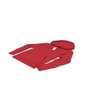 Male Standard Hoodie Laying With Tag Red PNG & PSD Images
