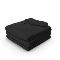 Male Standard Hoodie Folded Stacked Black PNG & PSD Images
