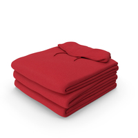 Male Standard Hoodie Folded Stacked Red PNG & PSD Images