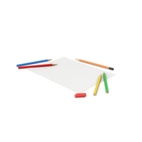 Paper With Pencils PNG & PSD Images