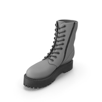 Female Boots Leatherete grey PNG & PSD Images
