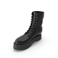 Glossy Black Female Boots PNG & PSD Images