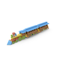 木制玩具火车PNG和PSD图像