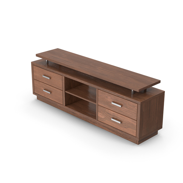 TV Stand Dark Wood PNG & PSD Images