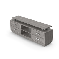 TV Stand Gray Wood PNG & PSD Images