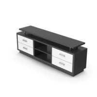 TV Stand Black White PNG & PSD Images