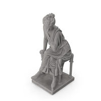 Seated Girl Stone PNG & PSD Images