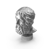 Metal Socrates Bust PNG & PSD Images