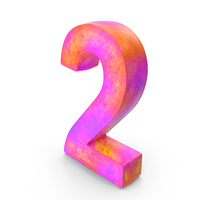 Number  Multi Color 2 PNG & PSD Images