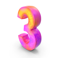 Multi Color Number 3 PNG & PSD Images