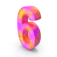 Multi Color Number 6 PNG & PSD Images