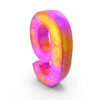 Multi Color Number 9 PNG & PSD Images