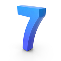 Blue Number 7 PNG & PSD Images