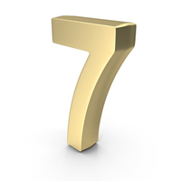 Number Gold 7 PNG & PSD Images