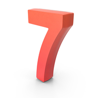 Red Number 7 PNG & PSD Images