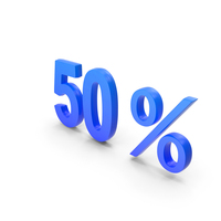 Percent 50 Blue PNG & PSD Images