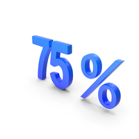 Percent 75 Blue PNG & PSD Images