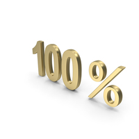 Gold 100 Percent PNG & PSD Images