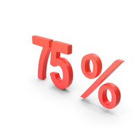 Red 75 Percent PNG & PSD Images