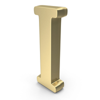 Roman Numbers 1 Gold PNG & PSD Images