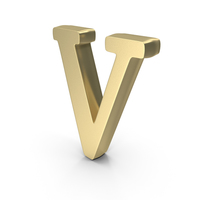 Roman Numbers 5 Gold PNG & PSD Images